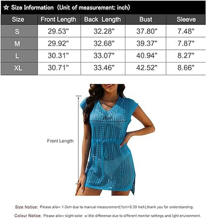 Swim Cover Up  Swimwear Mesh Knit Beach Dress