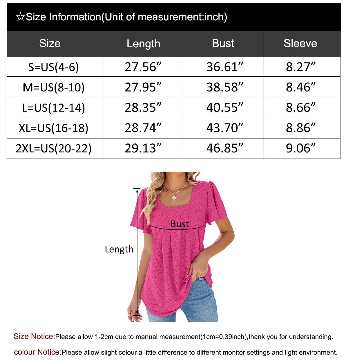 Square Neck Loose Blouses