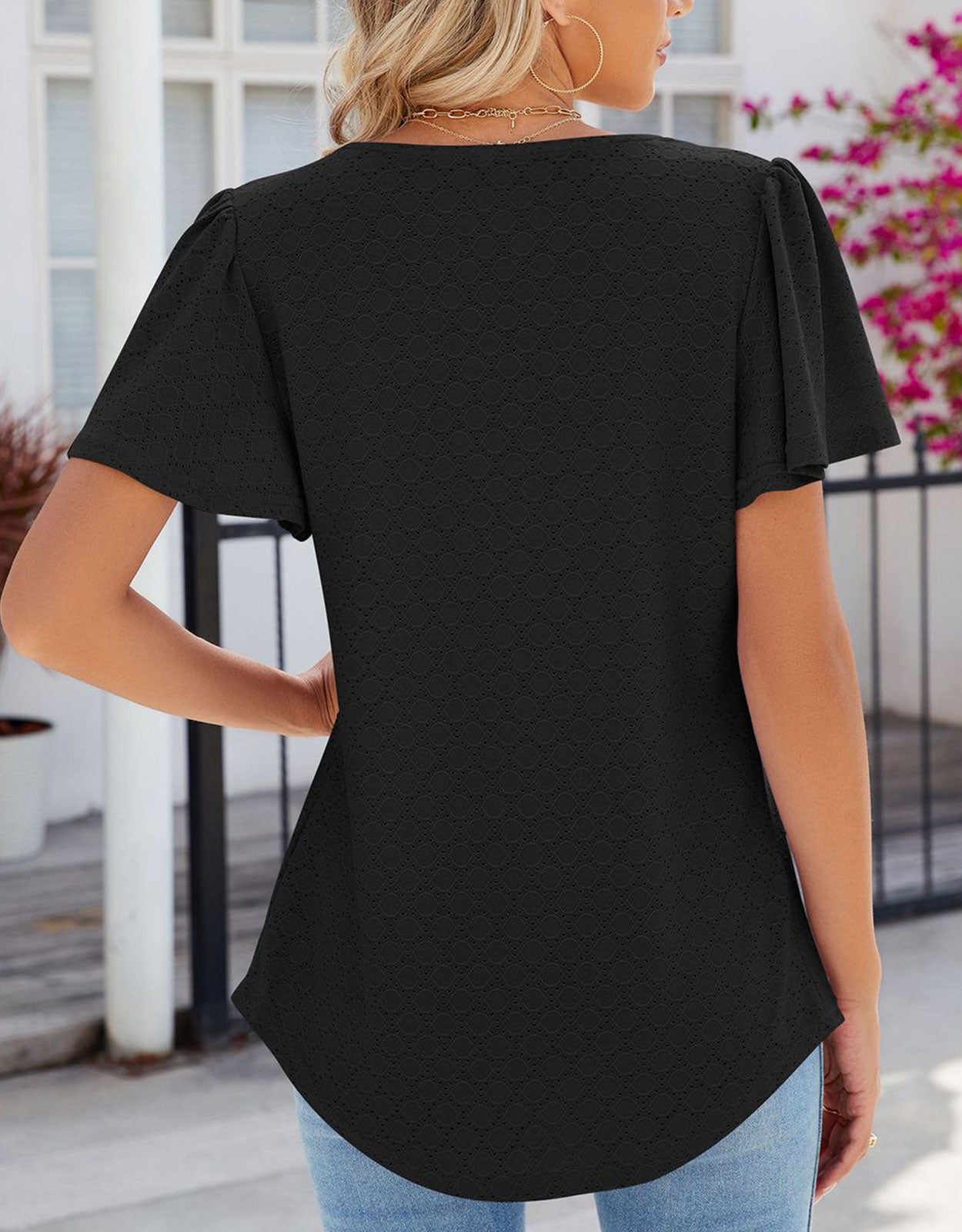 Square Neck Loose Blouses