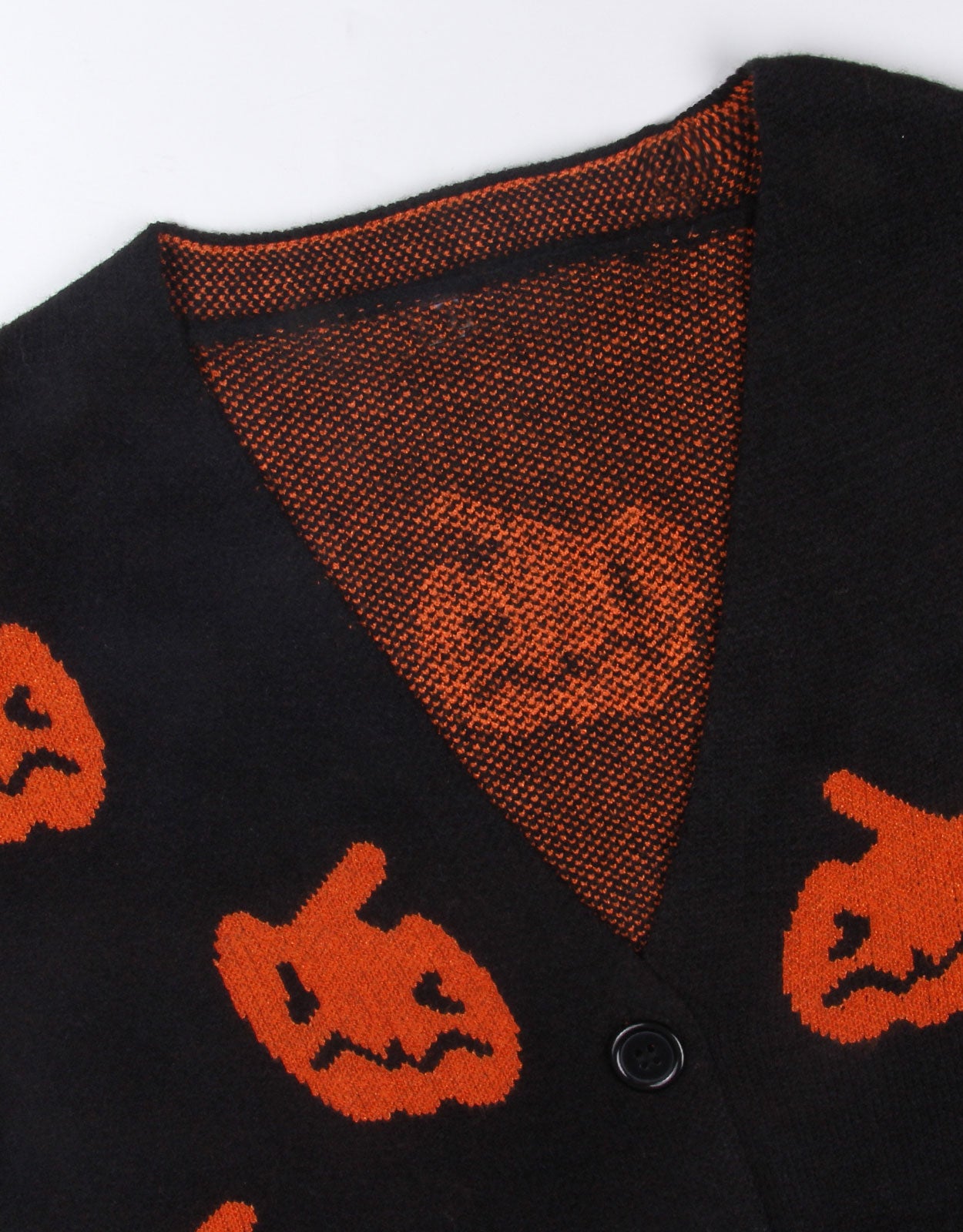 Pumpkin Head Front Button Cardigan