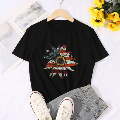 Sunflower Flag Print Blouse