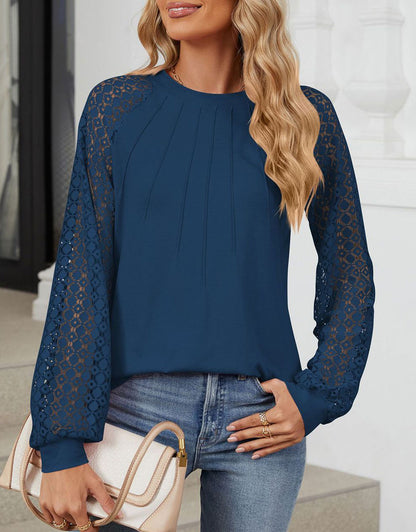 Long Sleeve Shirts Lace Tops