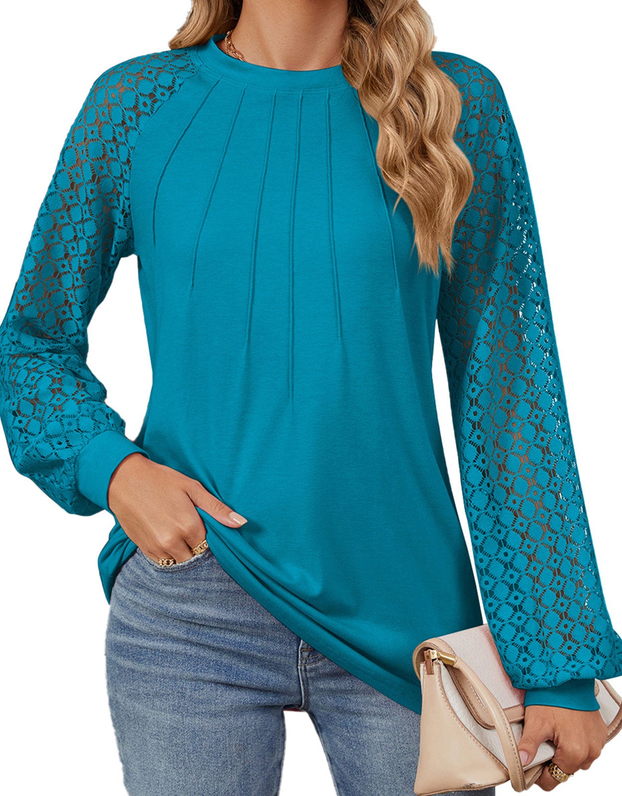 Long Sleeve Shirts Lace Tops