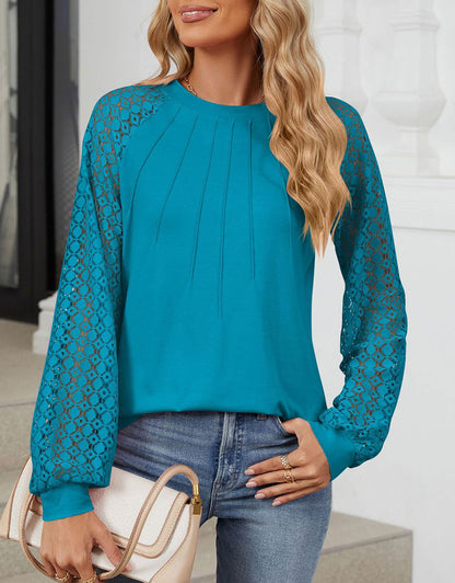 Long Sleeve Shirts Lace Tops