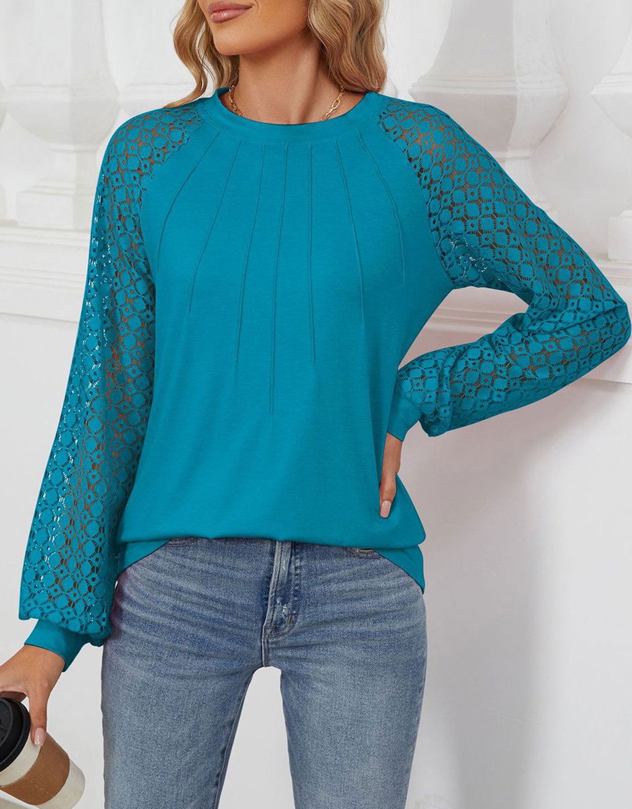 Long Sleeve Shirts Lace Tops