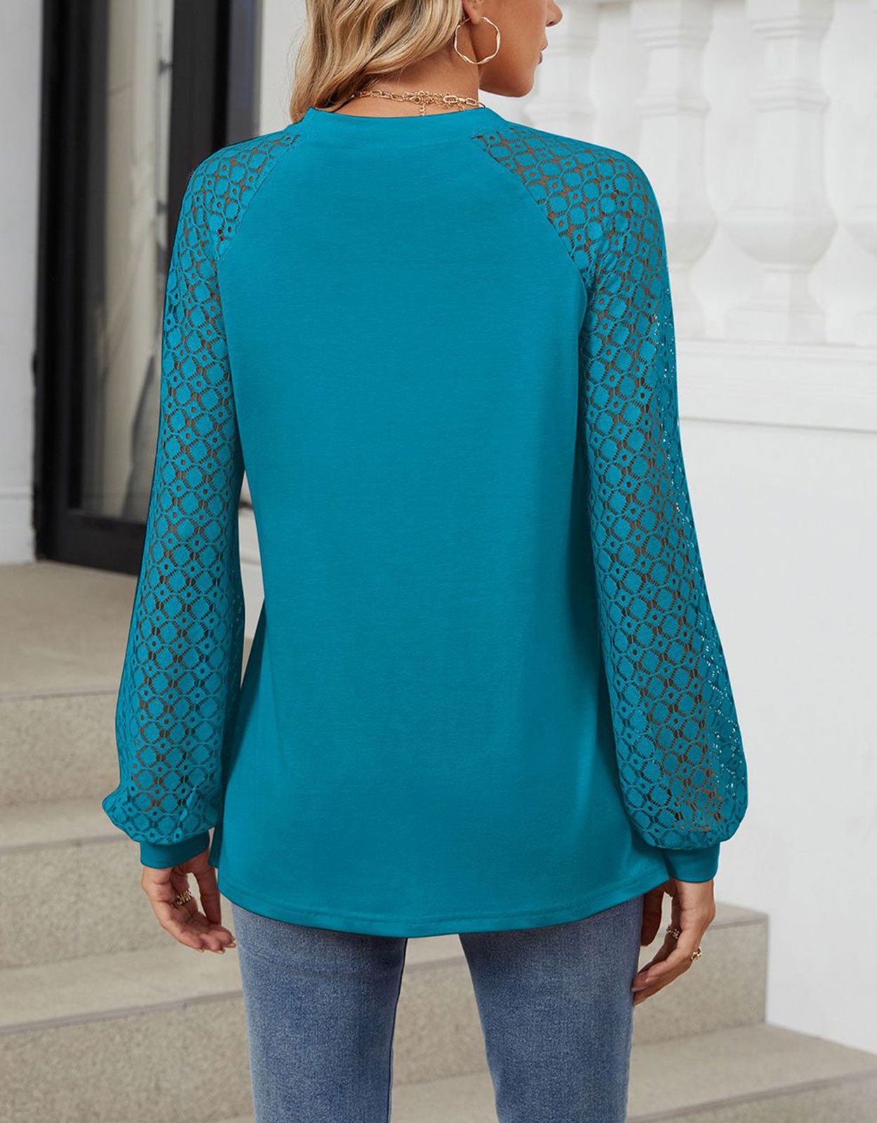 Long Sleeve Shirts Lace Tops