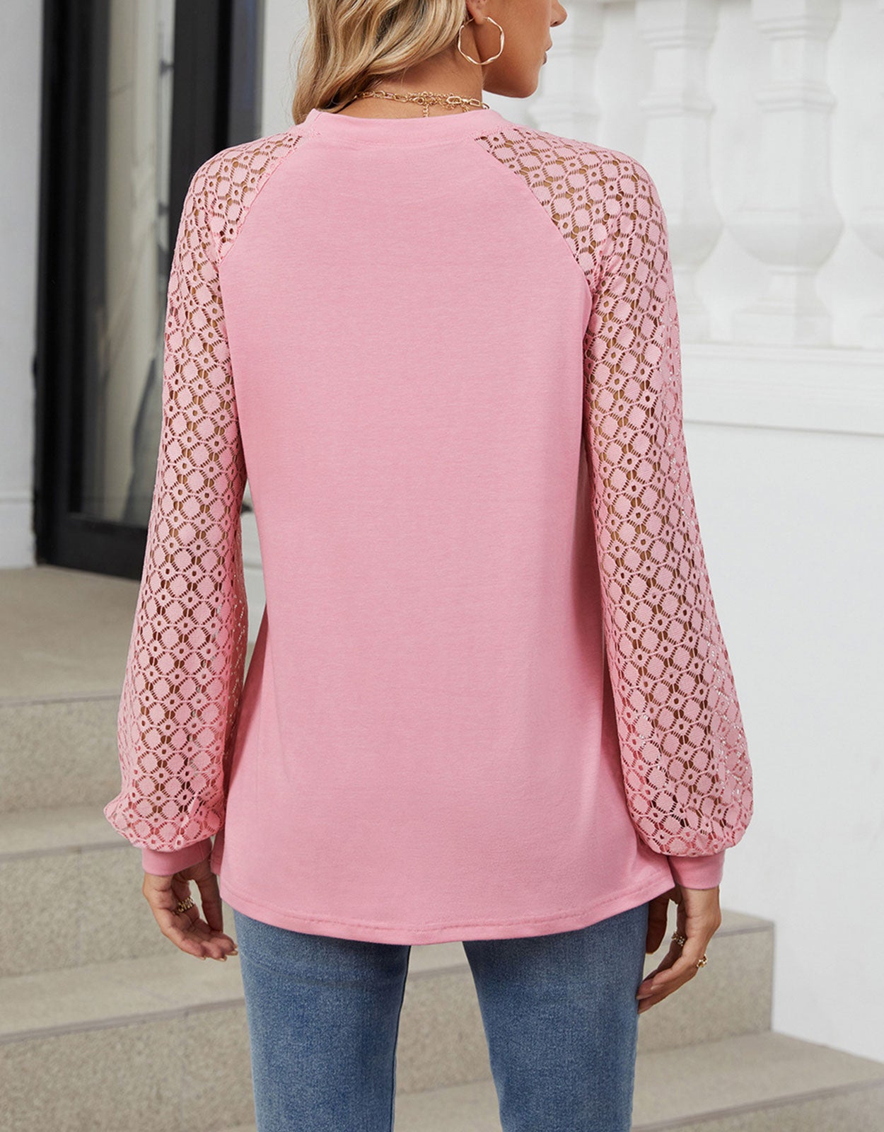 Long Sleeve Shirts Lace Tops