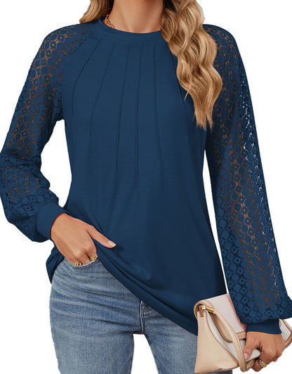 Long Sleeve Shirts Lace Tops