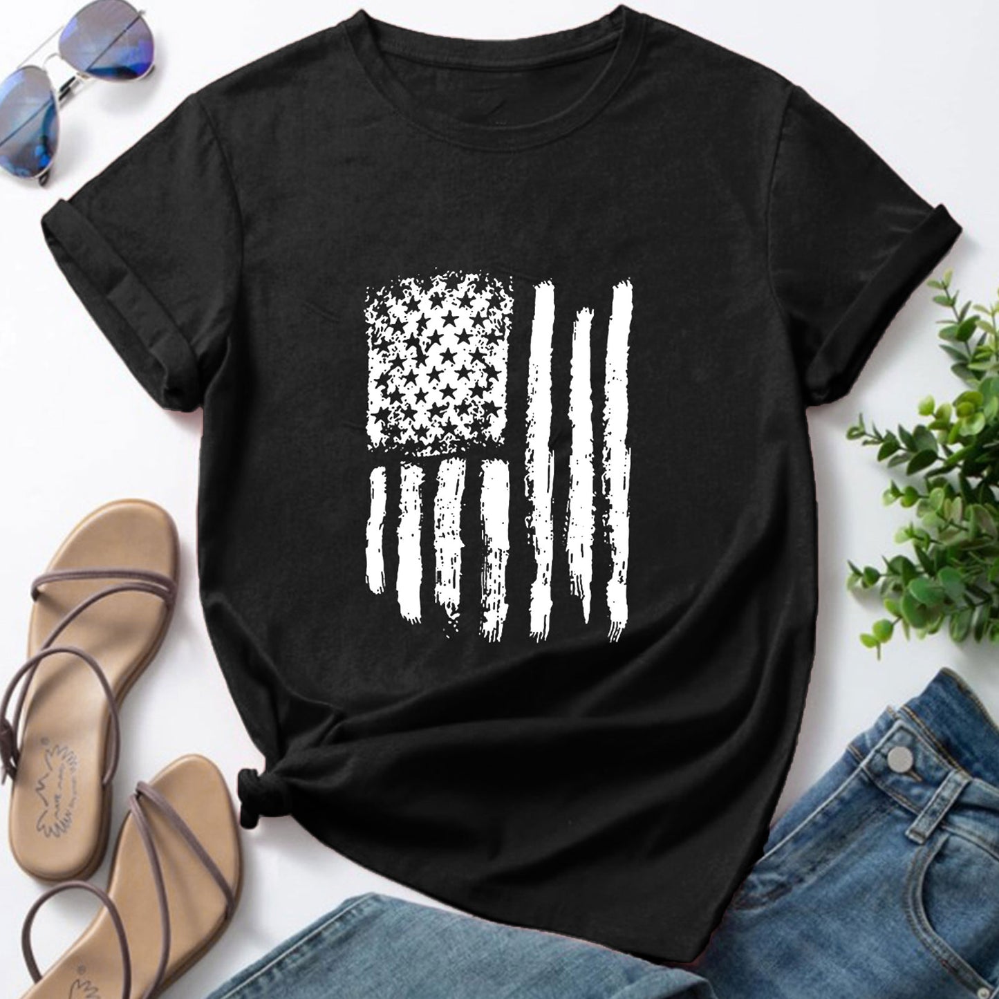 Patriotic Flag Stripes Blouse