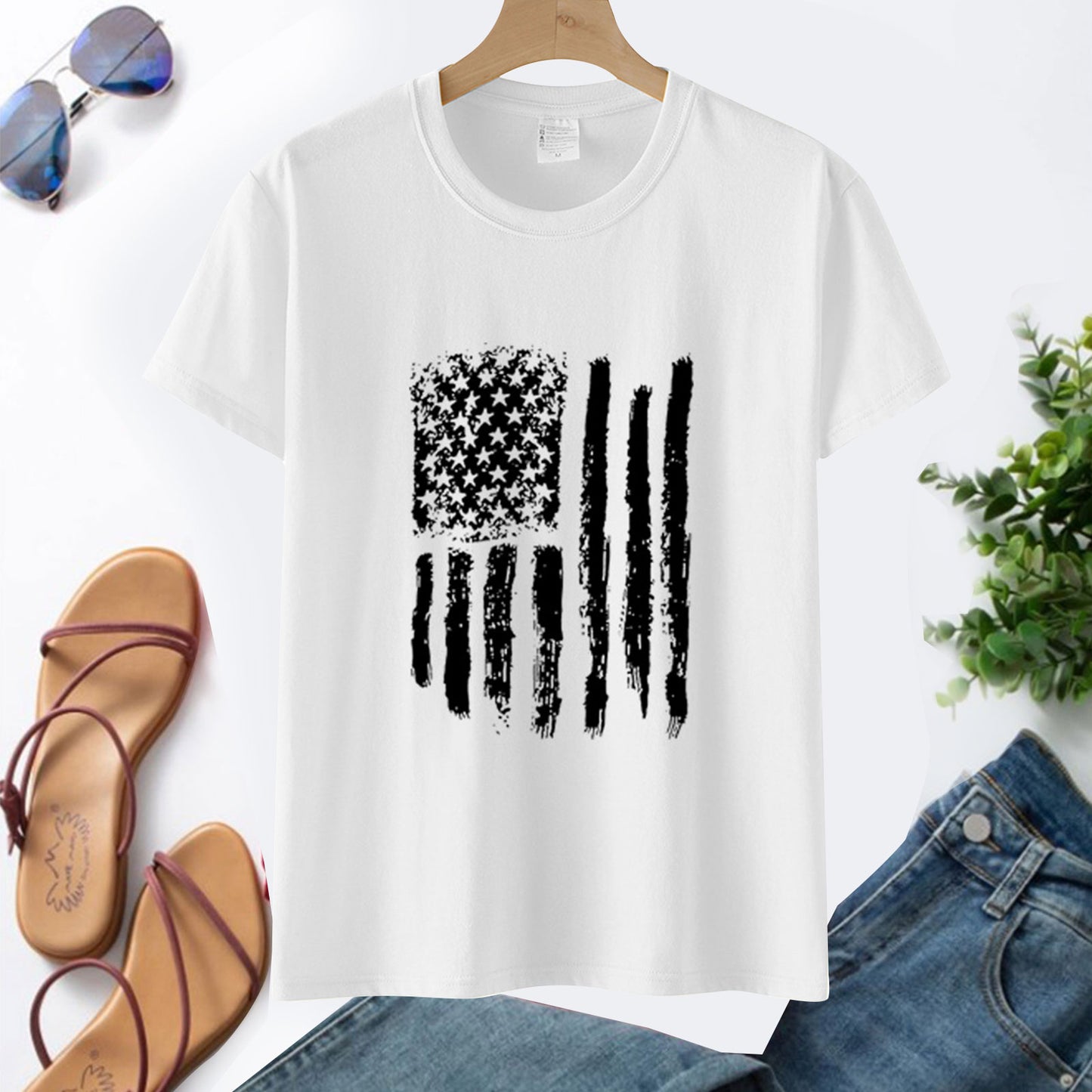 Patriotic Flag Stripes Blouse