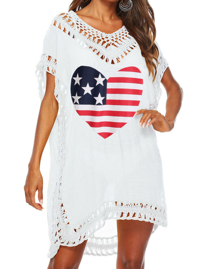 V Neck Loose Swimwear Bathing Suit Cover Up