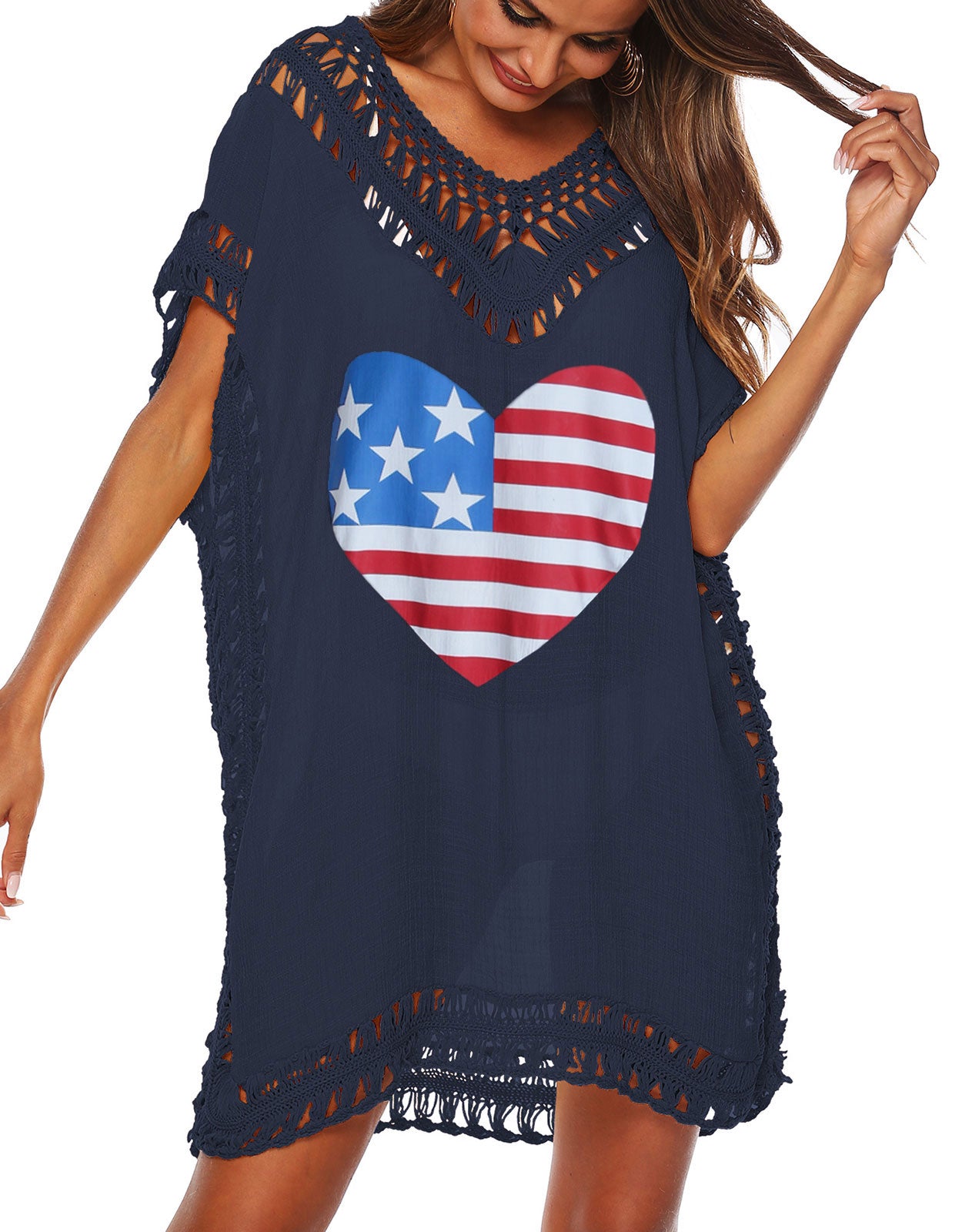 V Neck Loose Swimwear Bathing Suit Cover Up