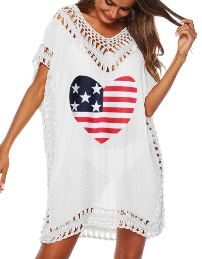 V Neck Loose Swimwear Bathing Suit Cover Up