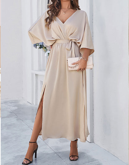 Belted Wrap Hem Dress