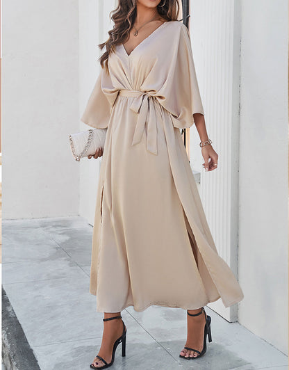 Belted Wrap Hem Dress