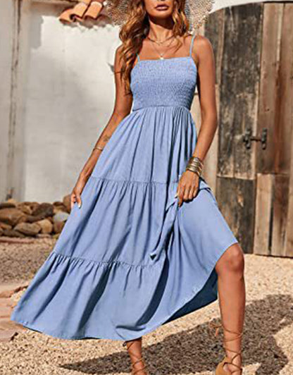 Sleeveless Strapless Swing Dress