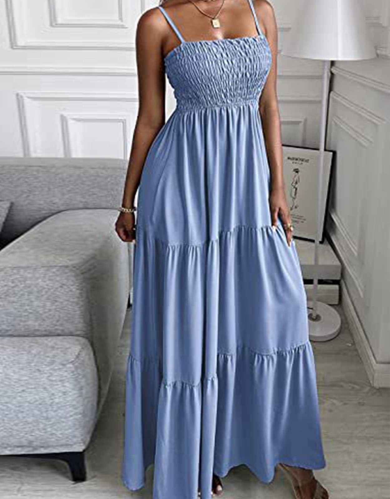 Sleeveless Strapless Swing Dress