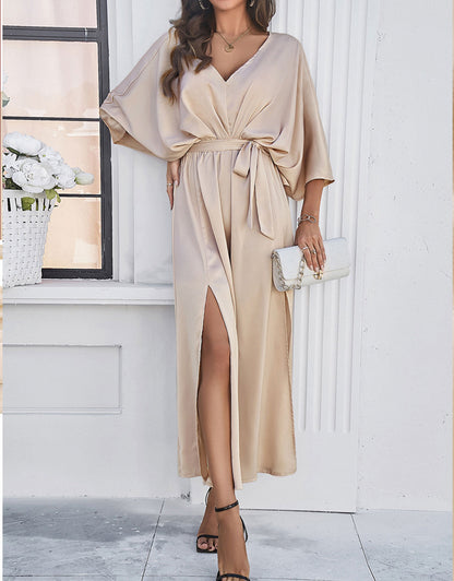 Belted Wrap Hem Dress