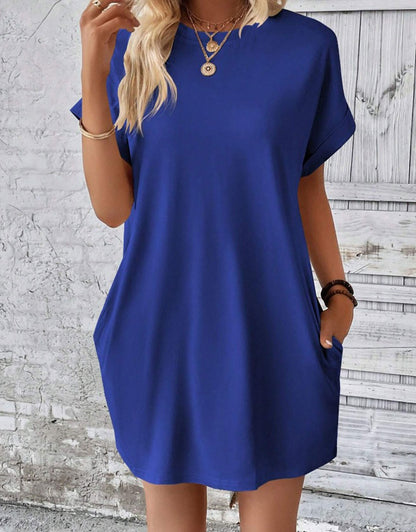 Casual Solid Tee Dress