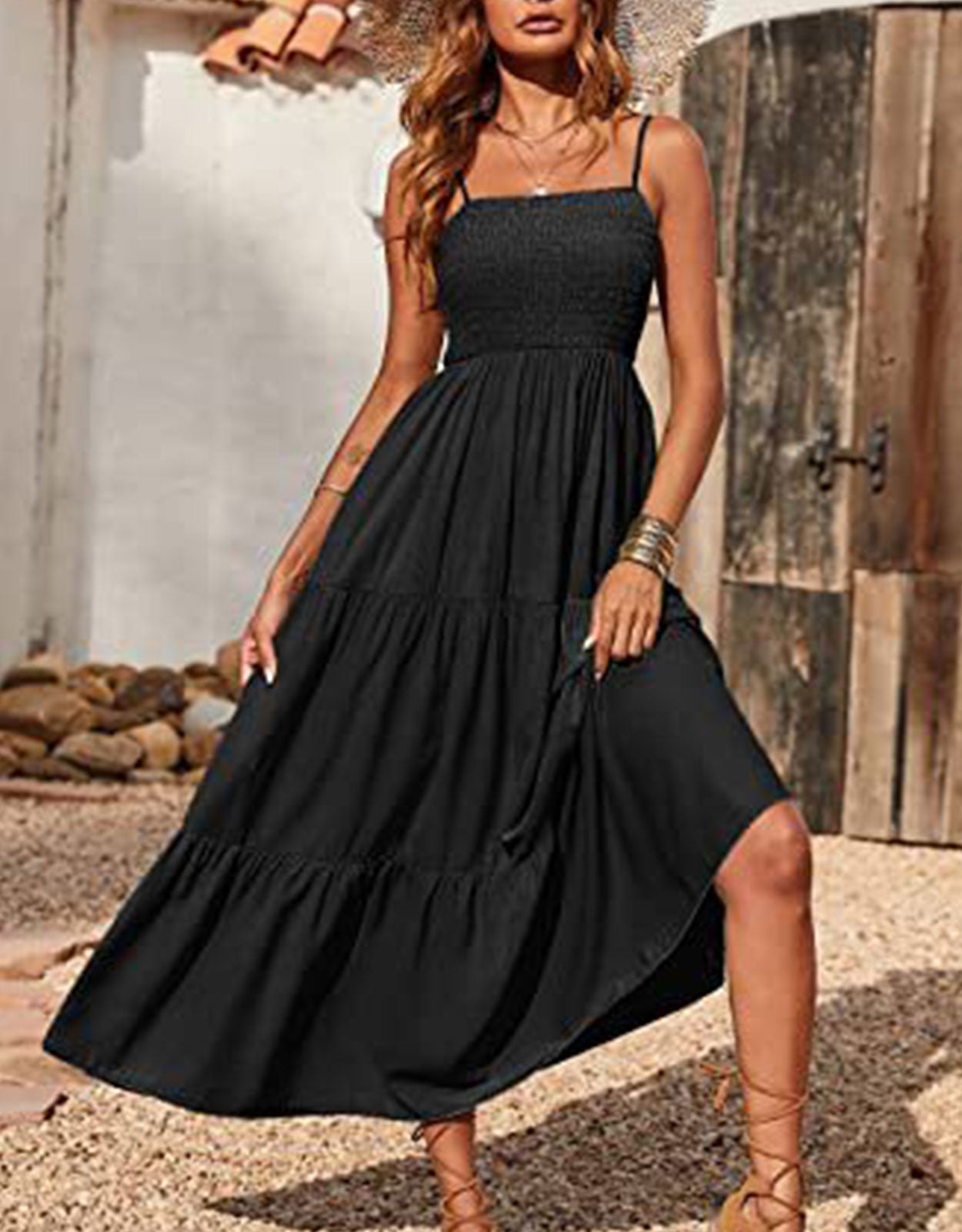 Sleeveless Strapless Swing Dress