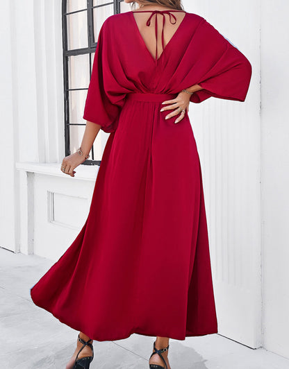 Belted Wrap Hem Dress