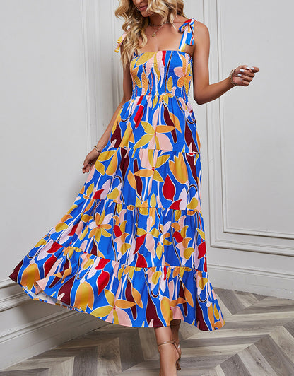 Printed Colorful Maxi Dress