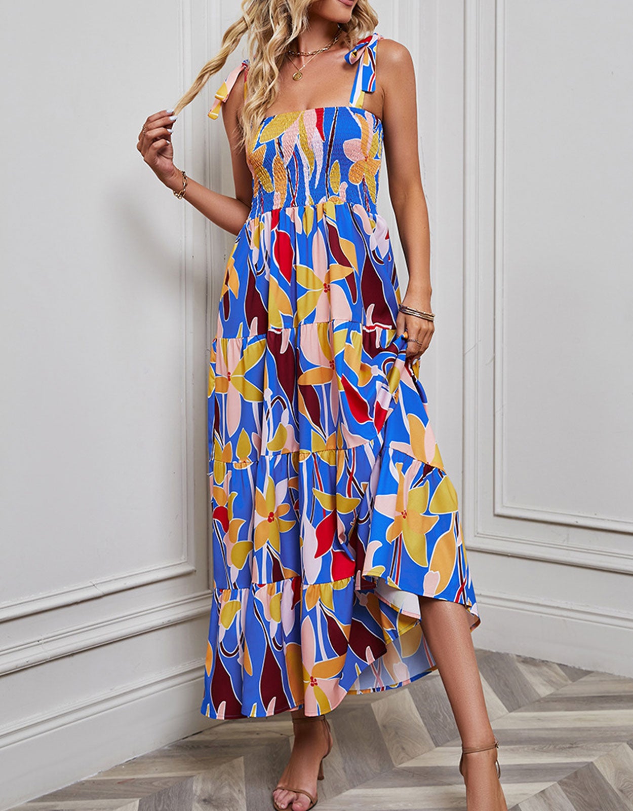 Printed Colorful Maxi Dress