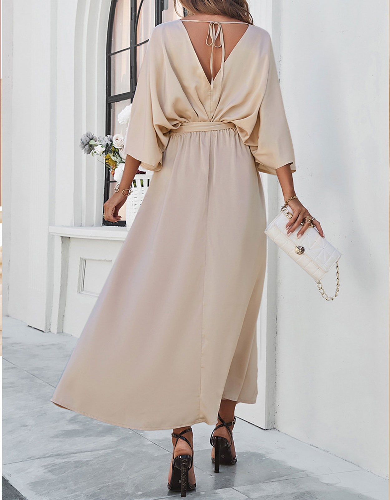 Belted Wrap Hem Dress