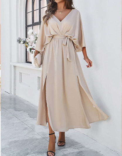 Belted Wrap Hem Dress