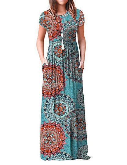 Maxi Dress for women High Waisted Summer Dreeses with Pockets