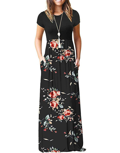 Maxi Dress for women High Waisted Summer Dreeses with Pockets