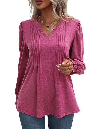 V Neck Casual Blouse