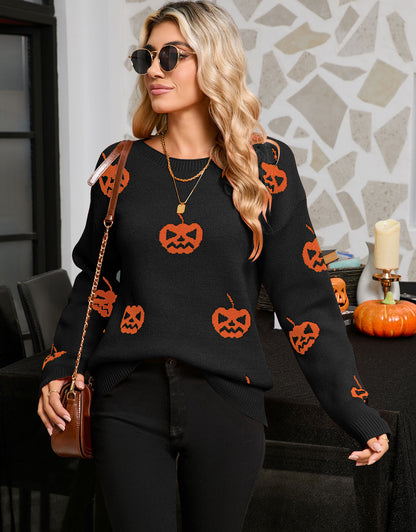 Pumpkin Pattern Pullover