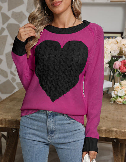 Cute Heart Sweater for Women