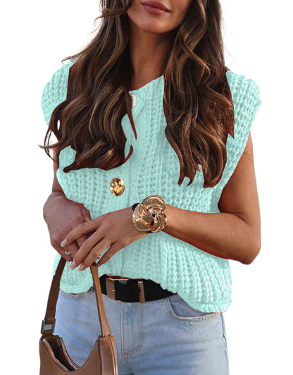 Casual Button Knitted Sweater