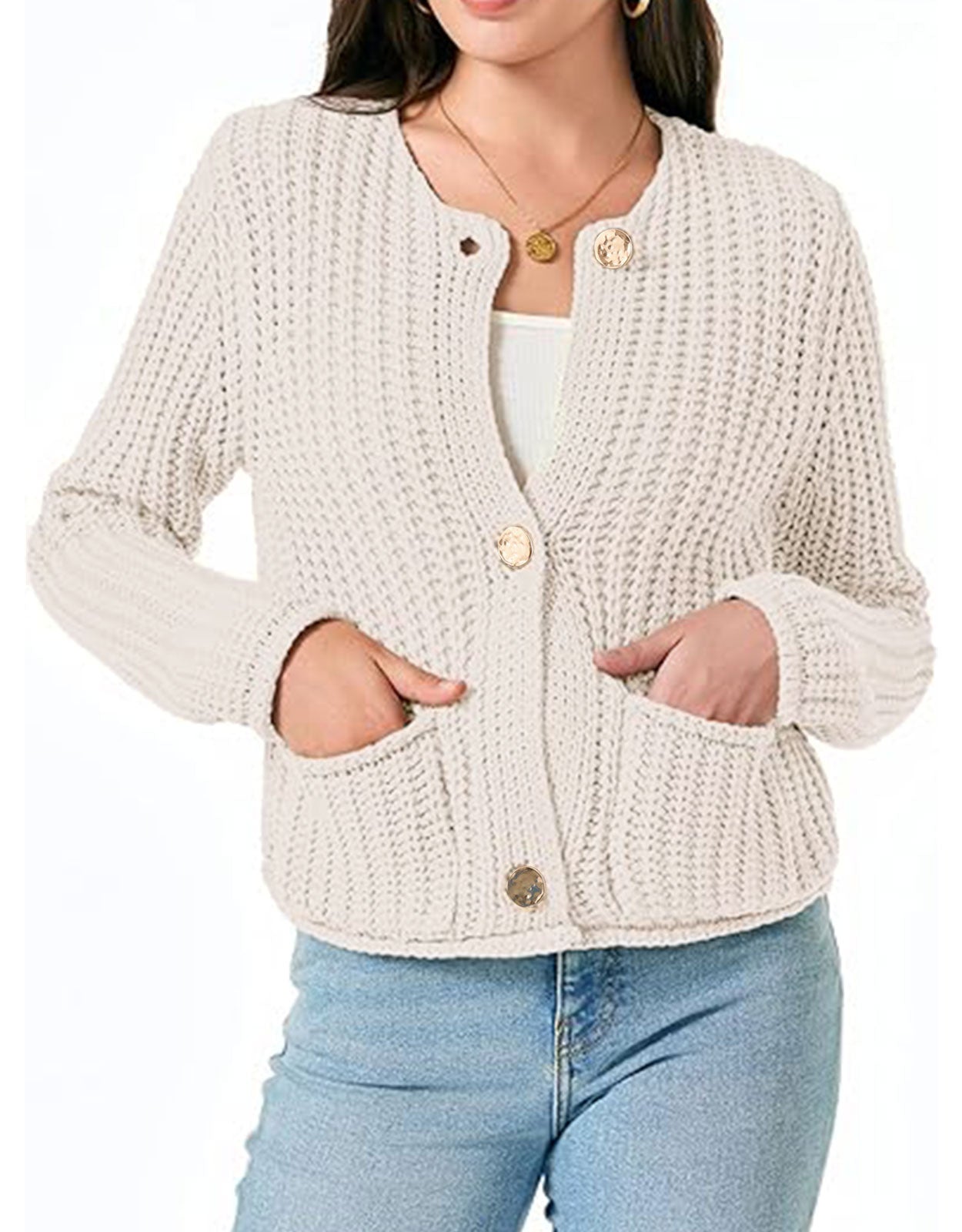 Chunky Cable Knit Cardigan