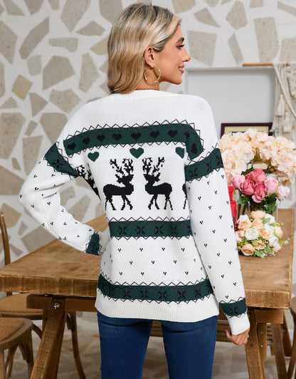 Christmas knitted long sleeve sweater