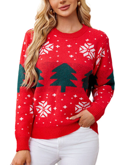 Christmas Tree Jacquard Pullover