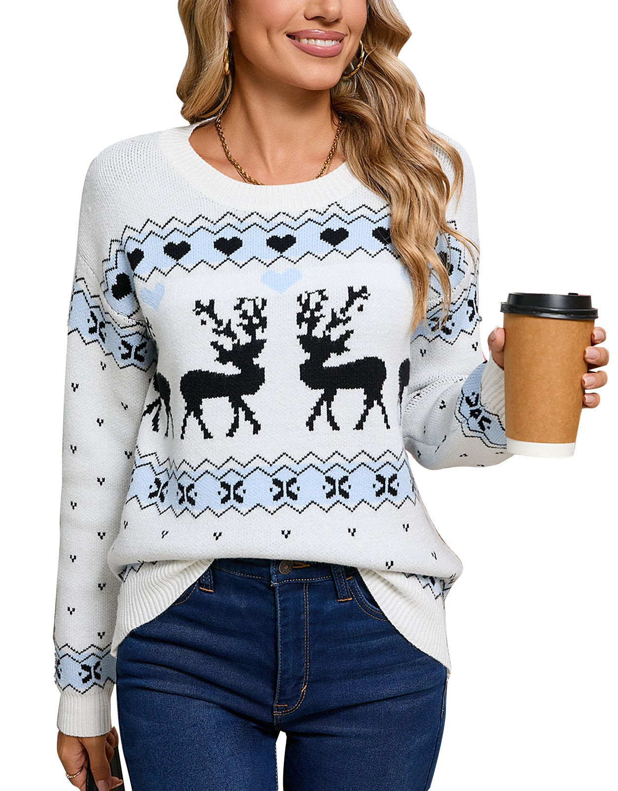 Christmas knitted long sleeve sweater