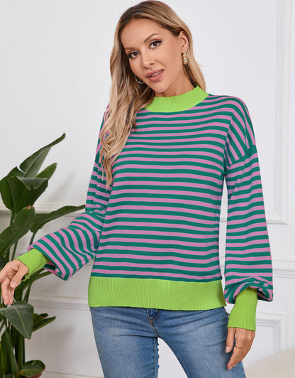 Casual Striped Pullover