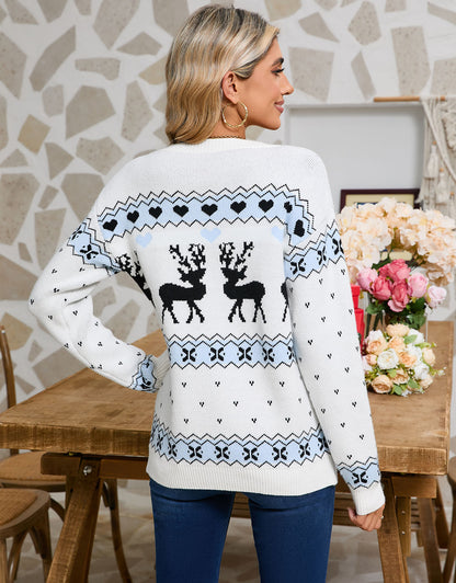 Christmas knitted long sleeve sweater