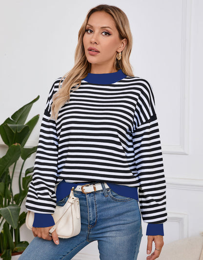 Casual Striped Pullover