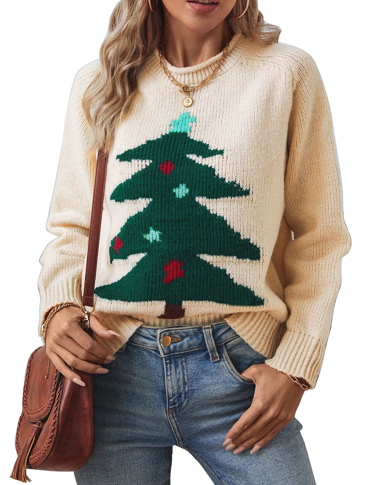 Christmas tree pattern sweater