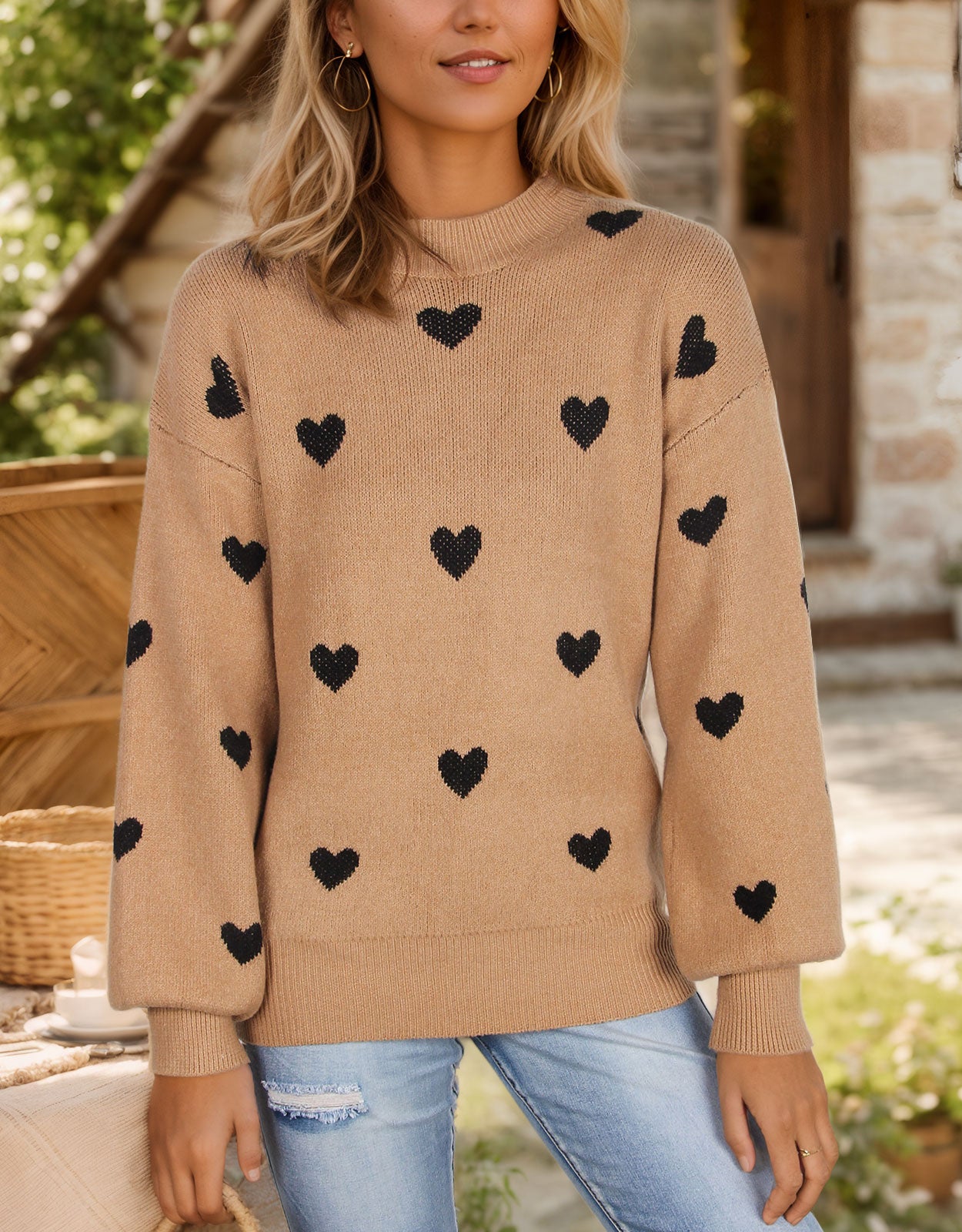 Casual Heart Sweater