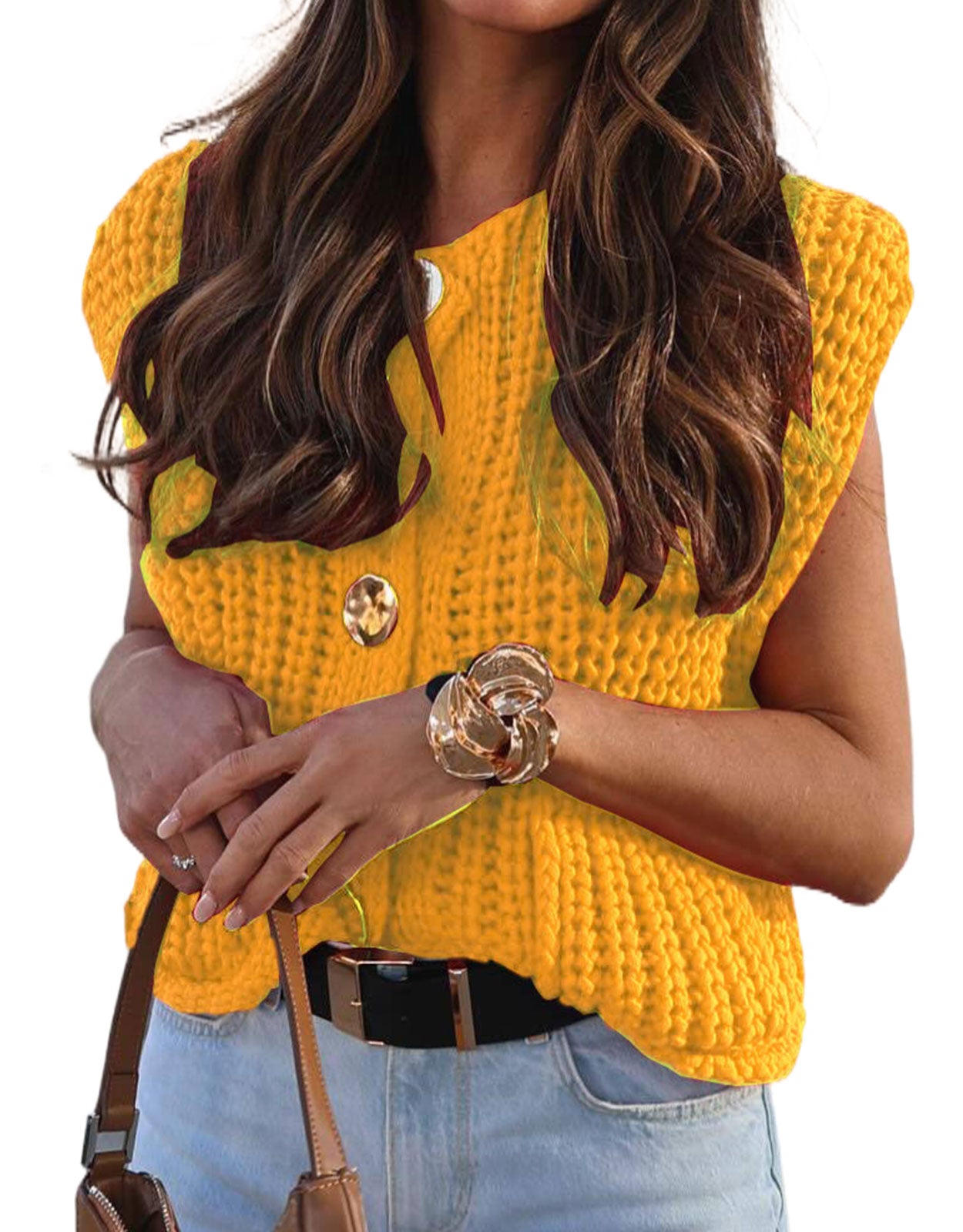 Casual Button Knitted Sweater