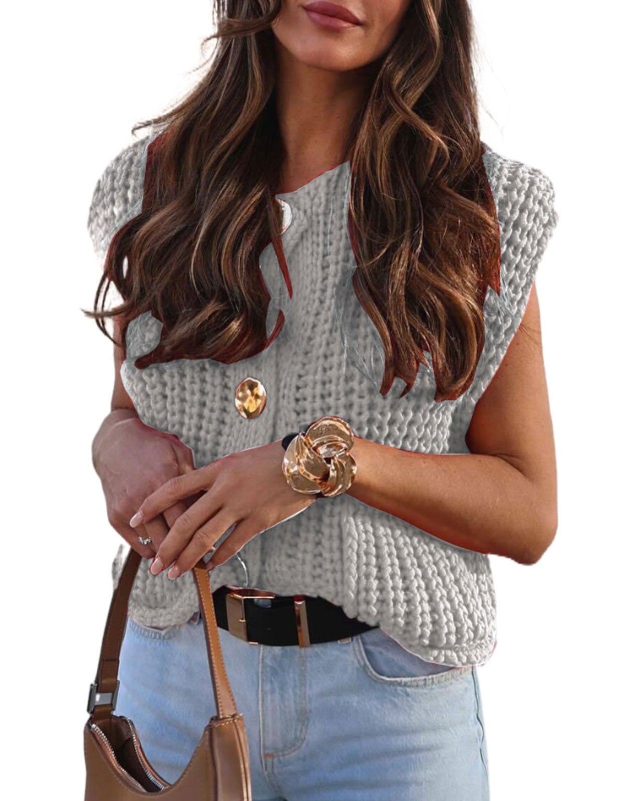 Casual Button Knitted Sweater