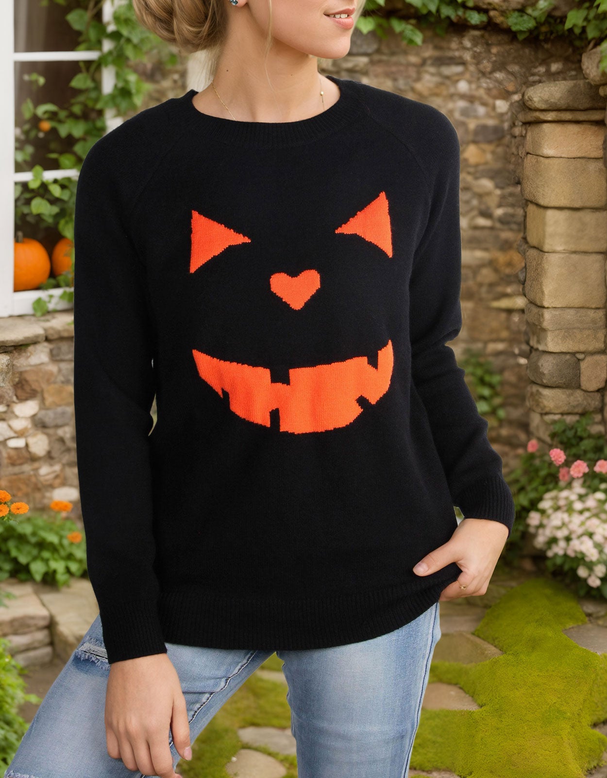 Halloween Evil Smiley Sweater