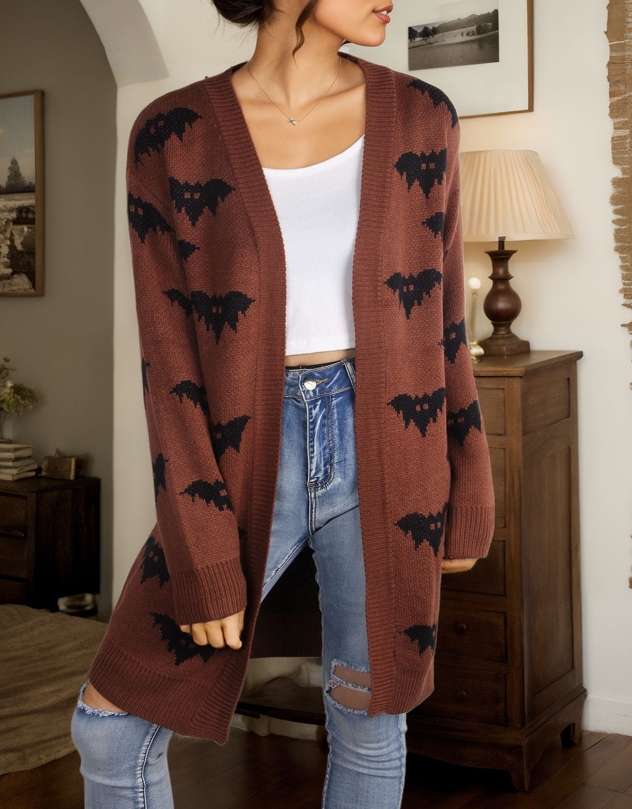 Bat Long Sleeve Cardigan