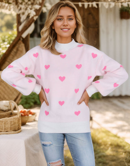 Casual Heart Sweater