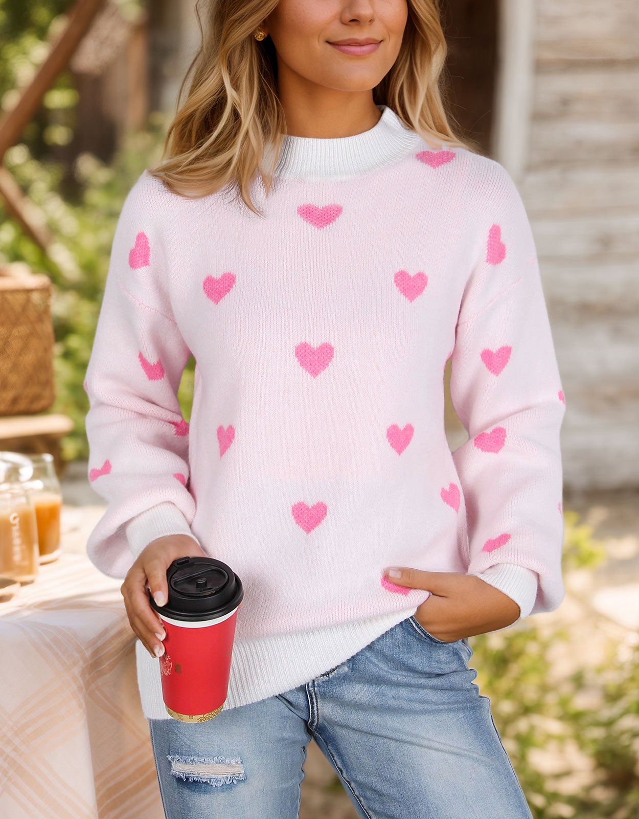 Casual Heart Sweater